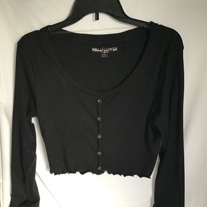 Wallflower women’s black sweater top